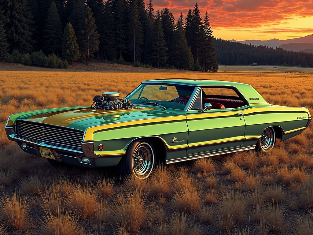 Custom 1969 Thunderbird in Photorealistic Detail