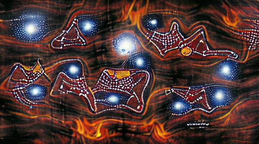 Aboriginal Art: Charrnock Woman's Camp (Hyades)