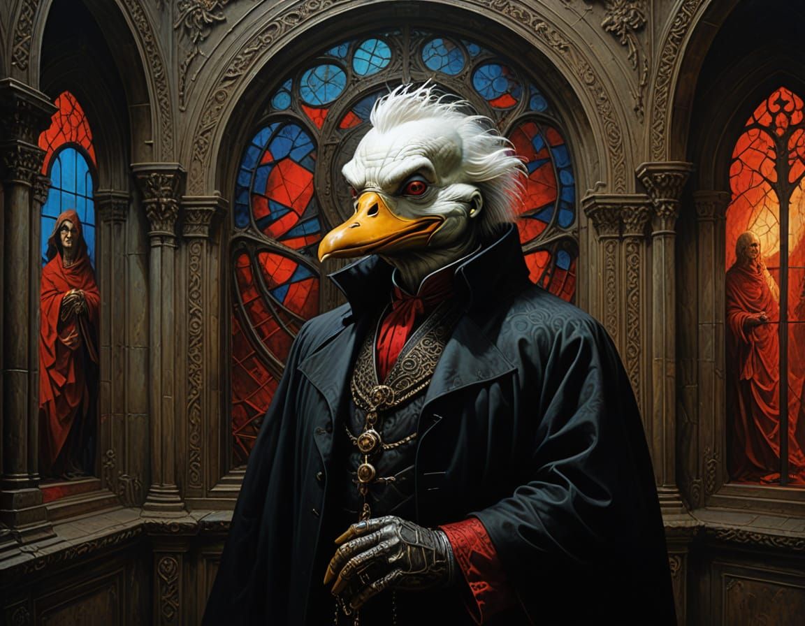 Howard the Duck in Baroque Gothic Splendor