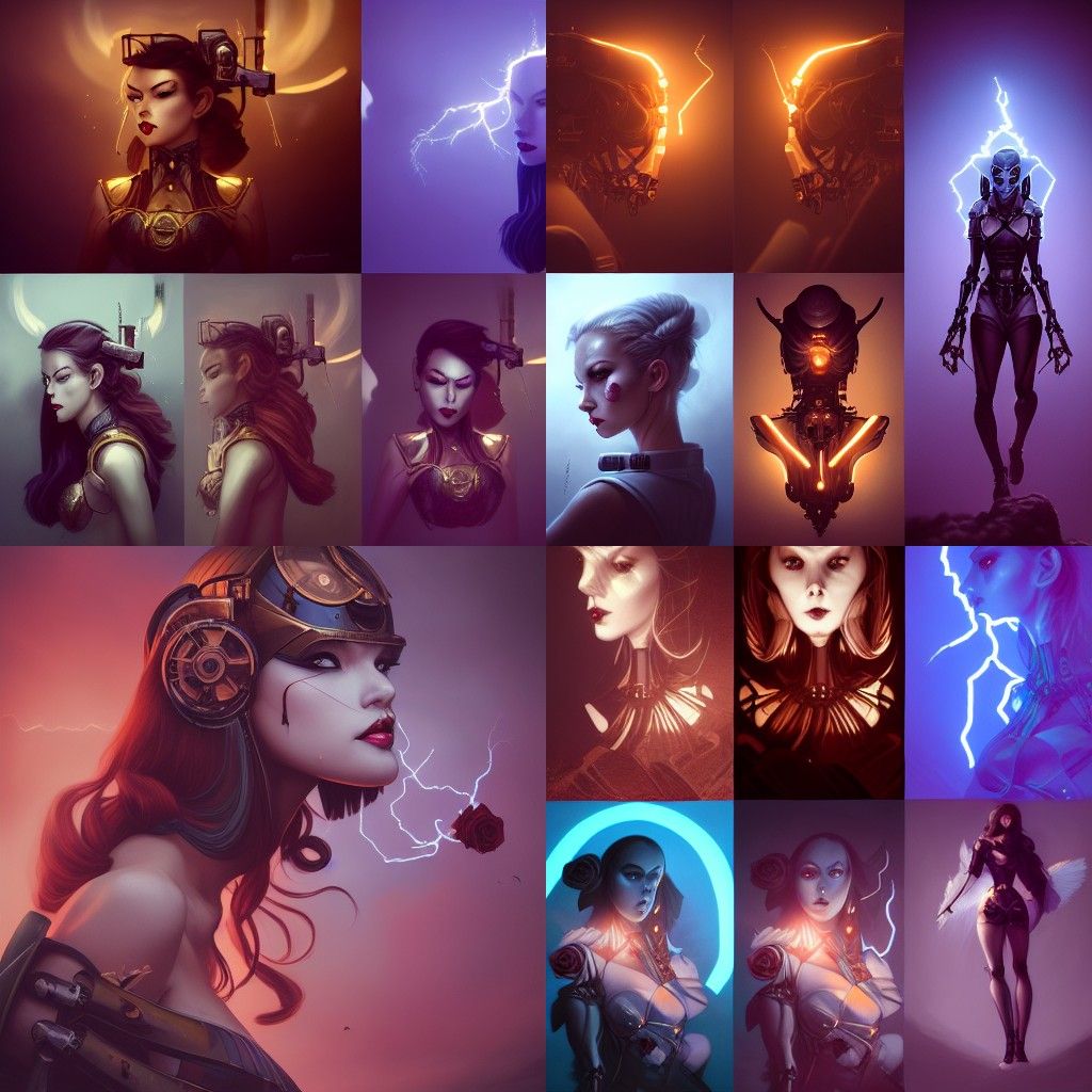 Sinister Valkyrie Portrait in Dieselpunk Style