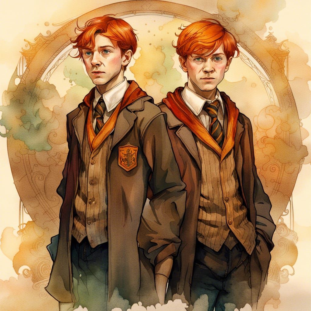 Fred and George Weasley | Ink Painting