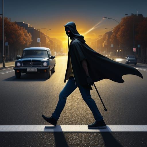 Happy Soul Confronts Grim Fate in Vibrant Digital Painting