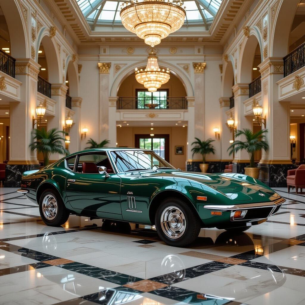1970 Opel GT in Art Deco Showroom