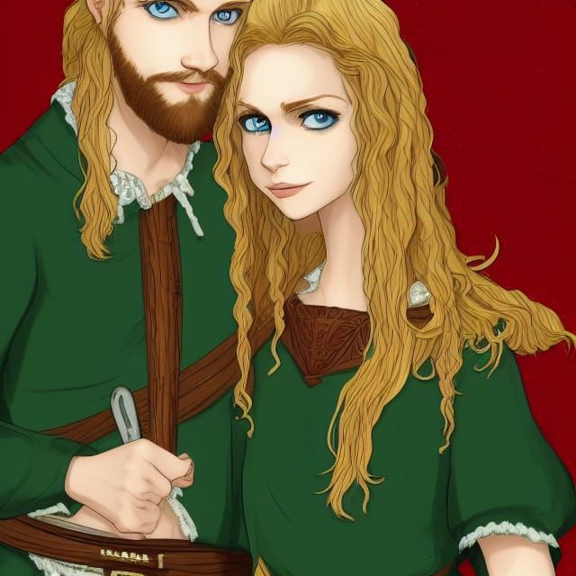 Strawberry-Blonde Siblings: Bard and Ranger