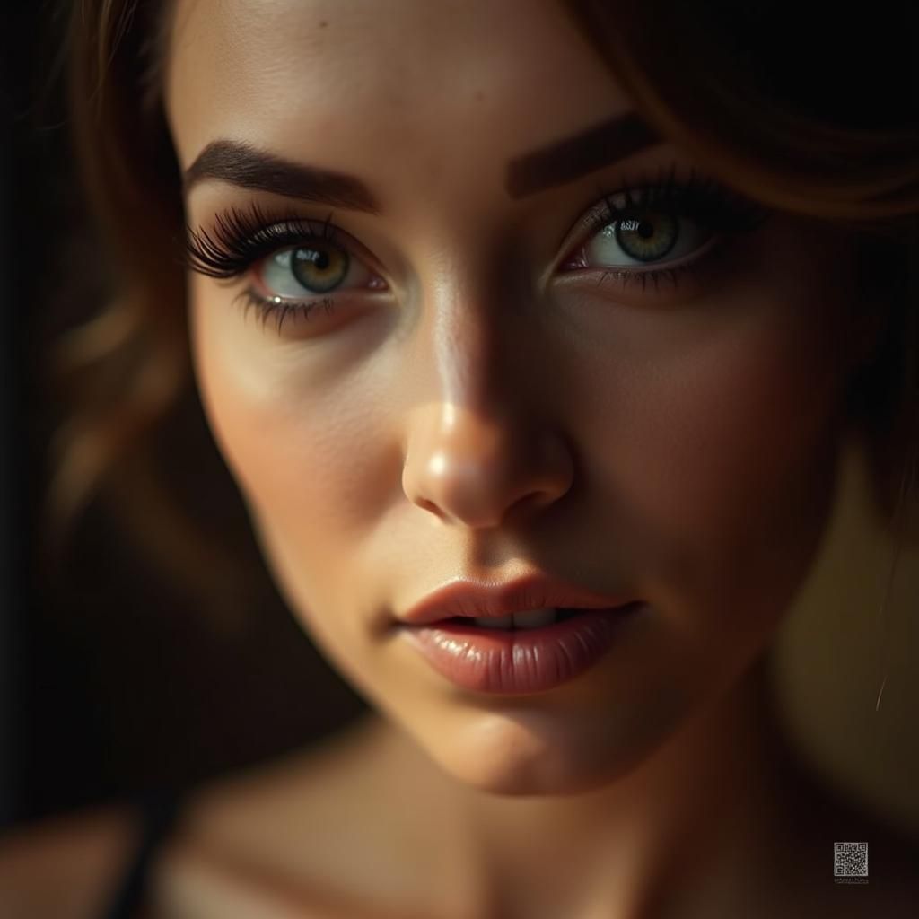 Eyelash Extensions Portrait in Cinematic Lighting