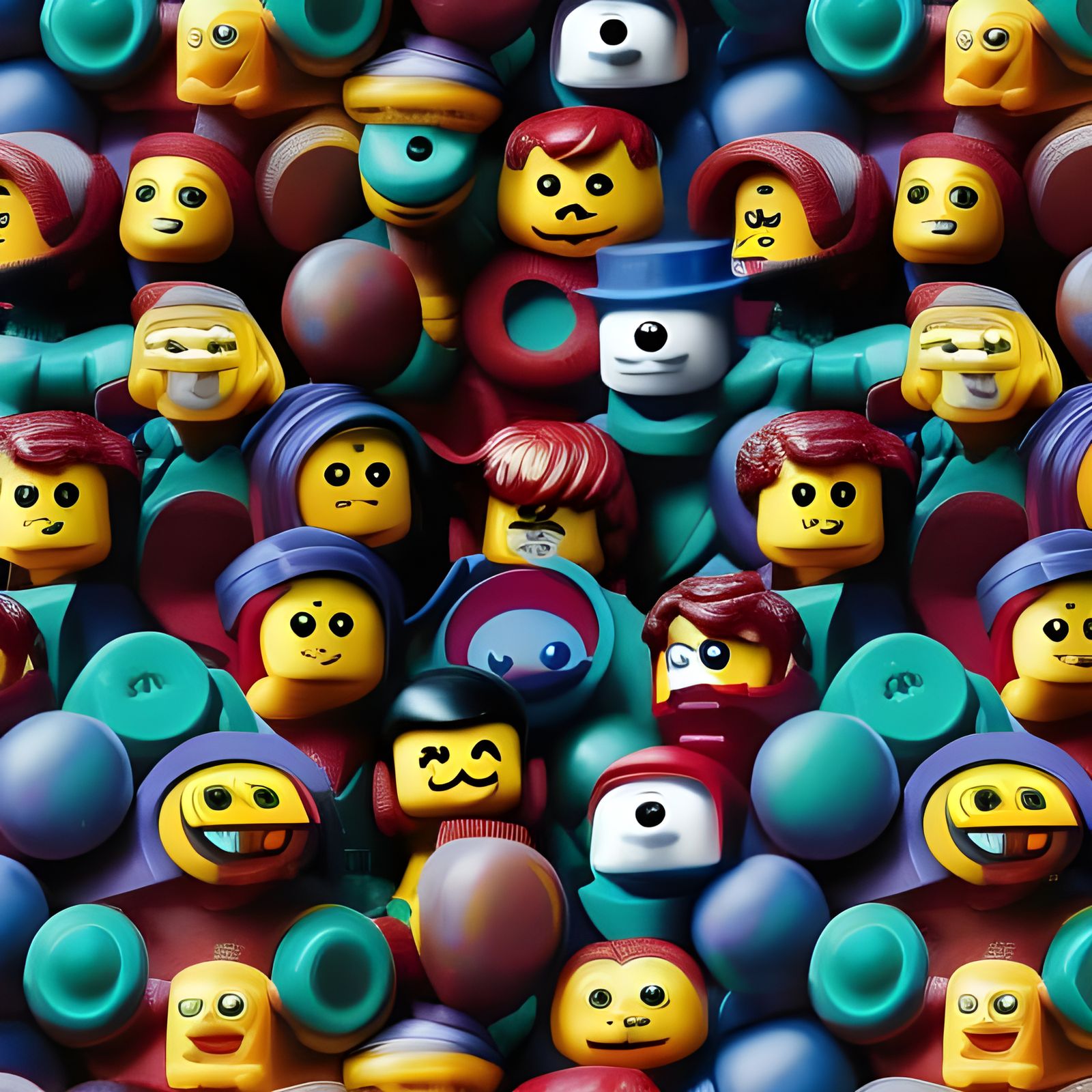 Lego Tentacle Monster: 3D Digital Art