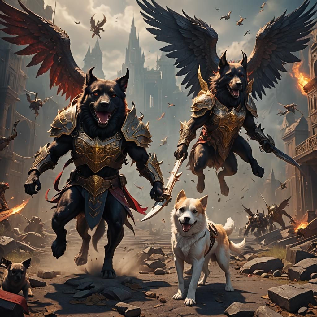 Epic Battle: Demon Dog vs. Angel Dog