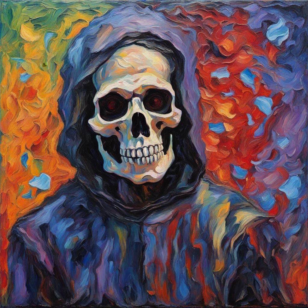 Expressionist Oil Painting: Trust, Death, and Power