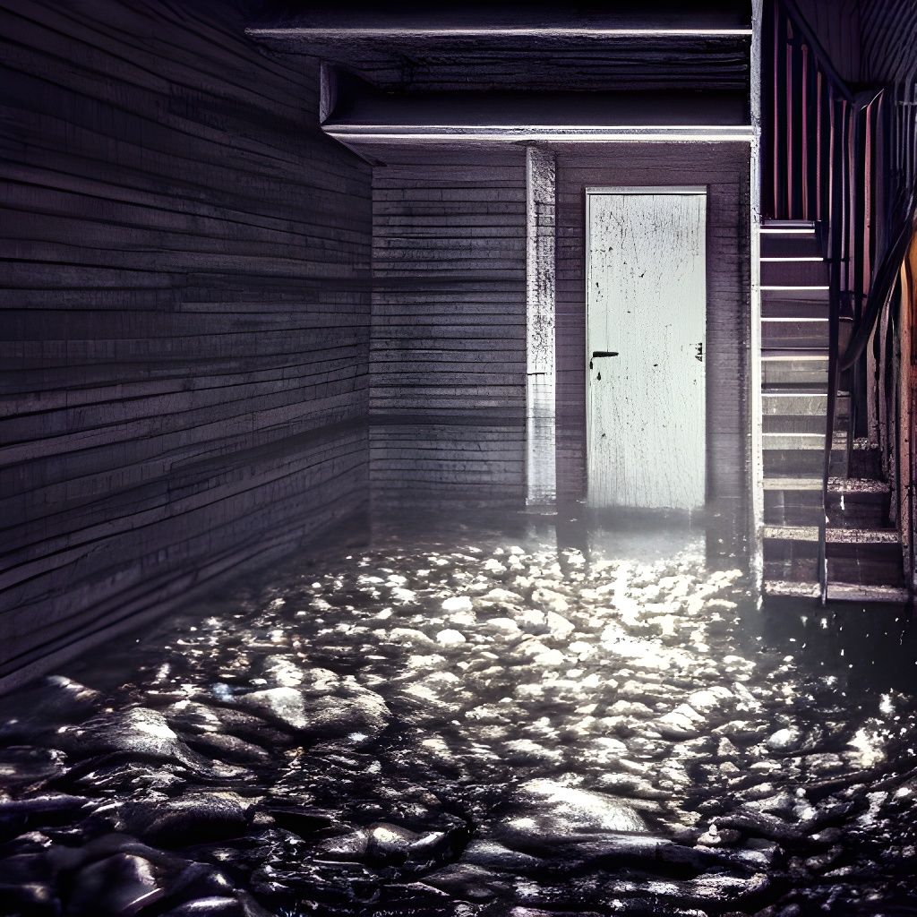 Creepy Dark Basement with Creature Emerging