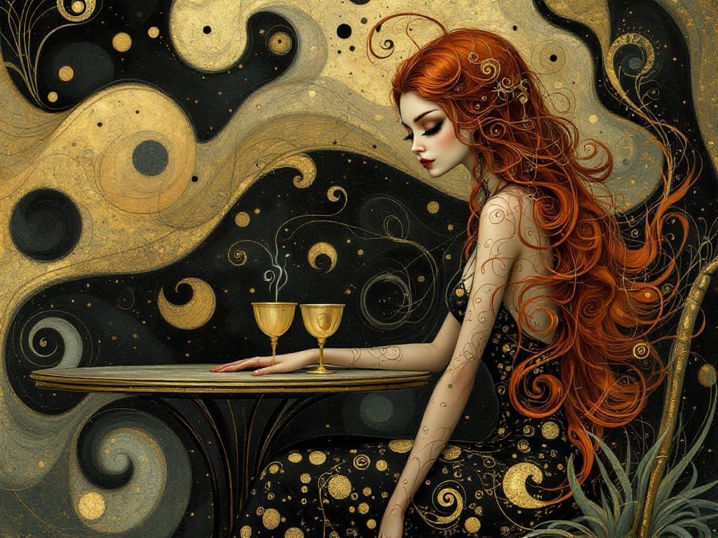 Ethereal Whimsy in Gilded Hues