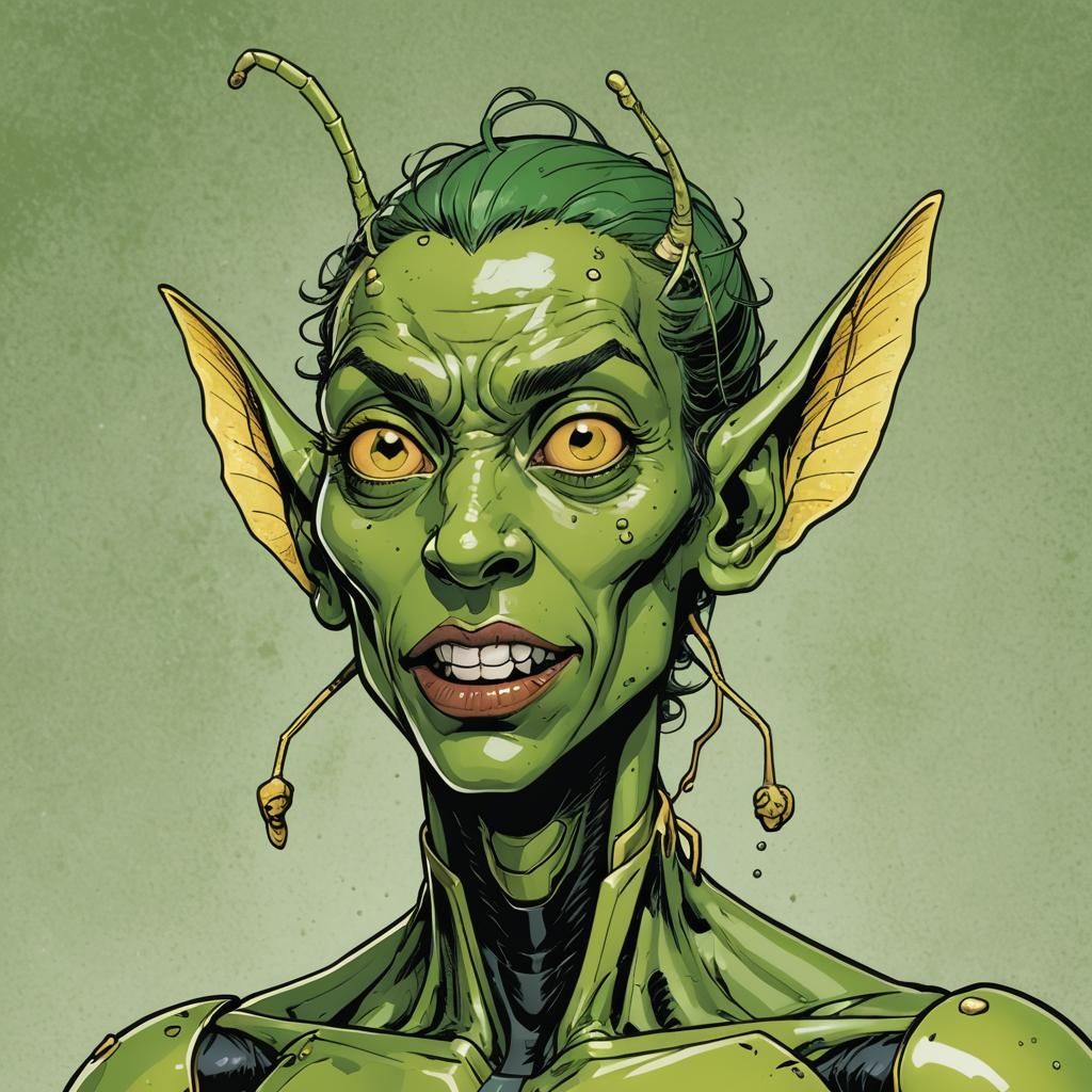 Comic Book Character with Tongue Out