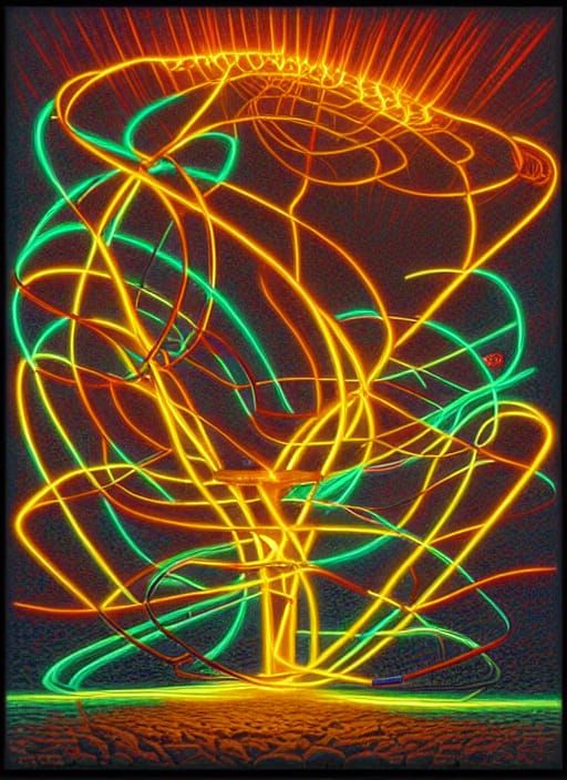 Electric Resonant Machine in Todd Schorr Style