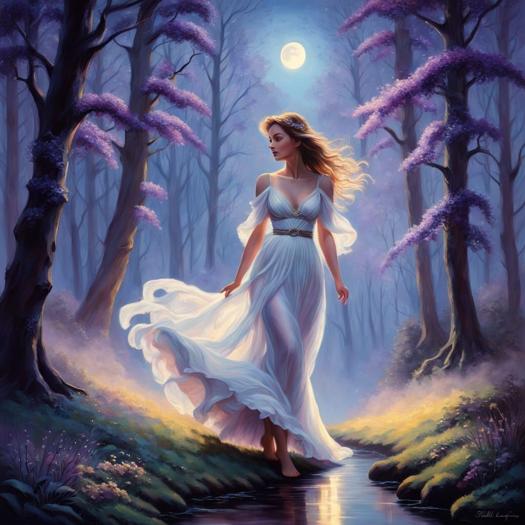 Ethereal Fantasy Landscape in Soft Brushstrokes