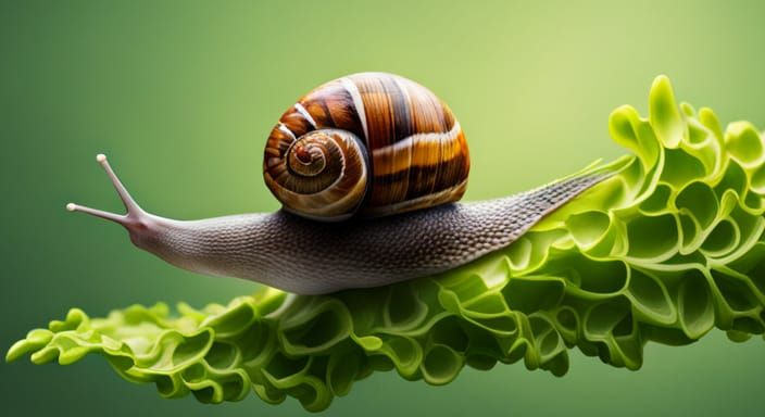 Hyperrealistic Snail on Salad by National Geographic
