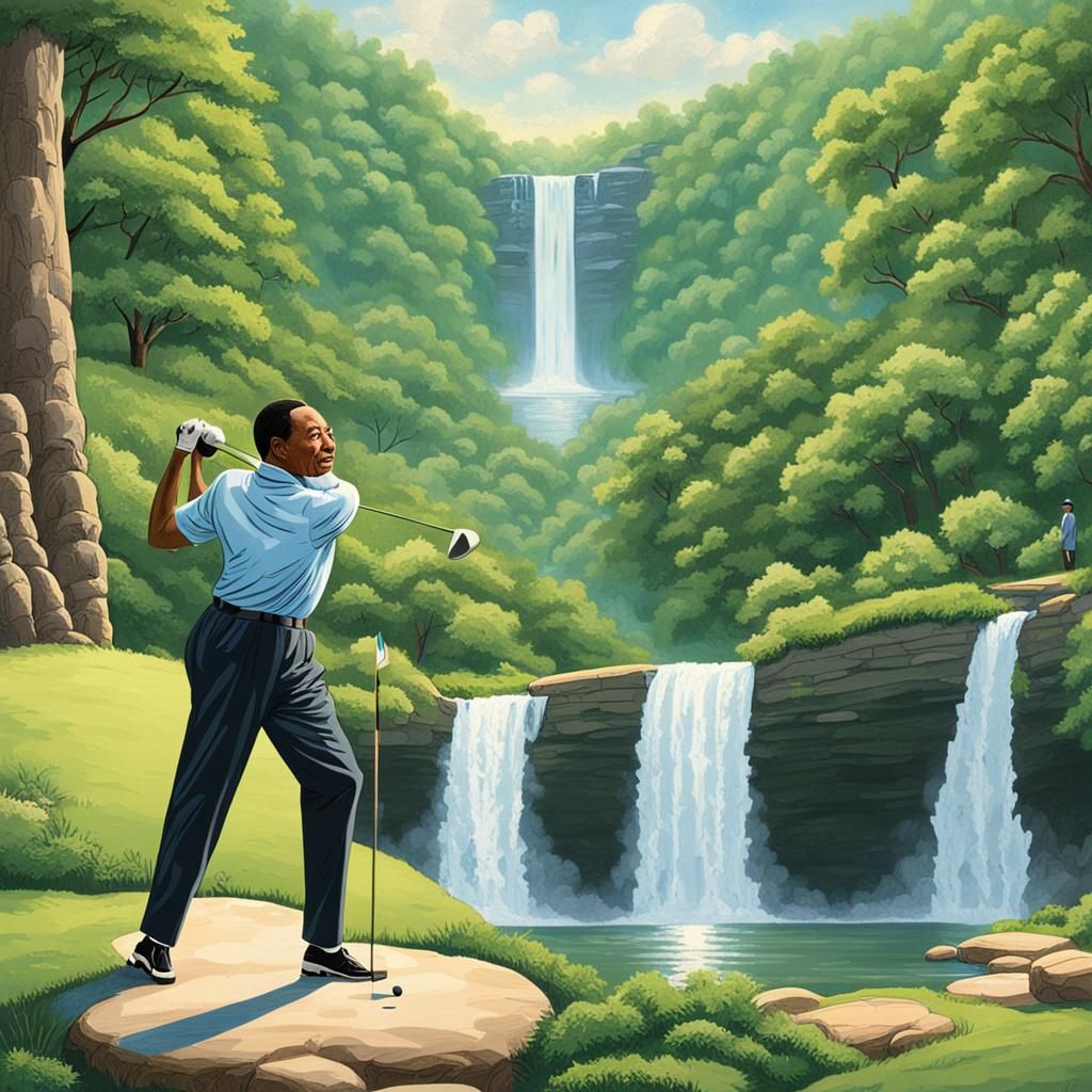 Martin Luther King Jr and George Washington Play Golf