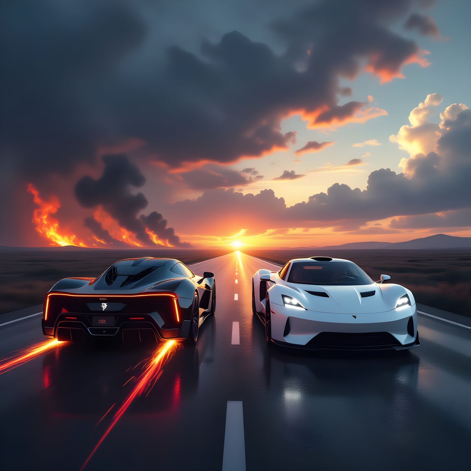 Dynamic Hypercars Clash: Devil Between Light and Shadow