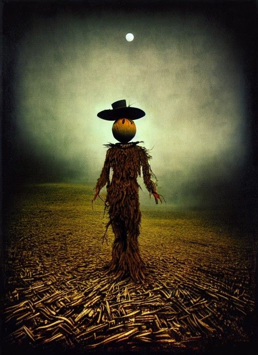 Jacek Yerka Inspired Scarecrow Concept Art