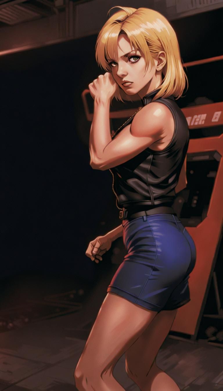 Blue Mary from King of Fighters: Detailed Concept Art