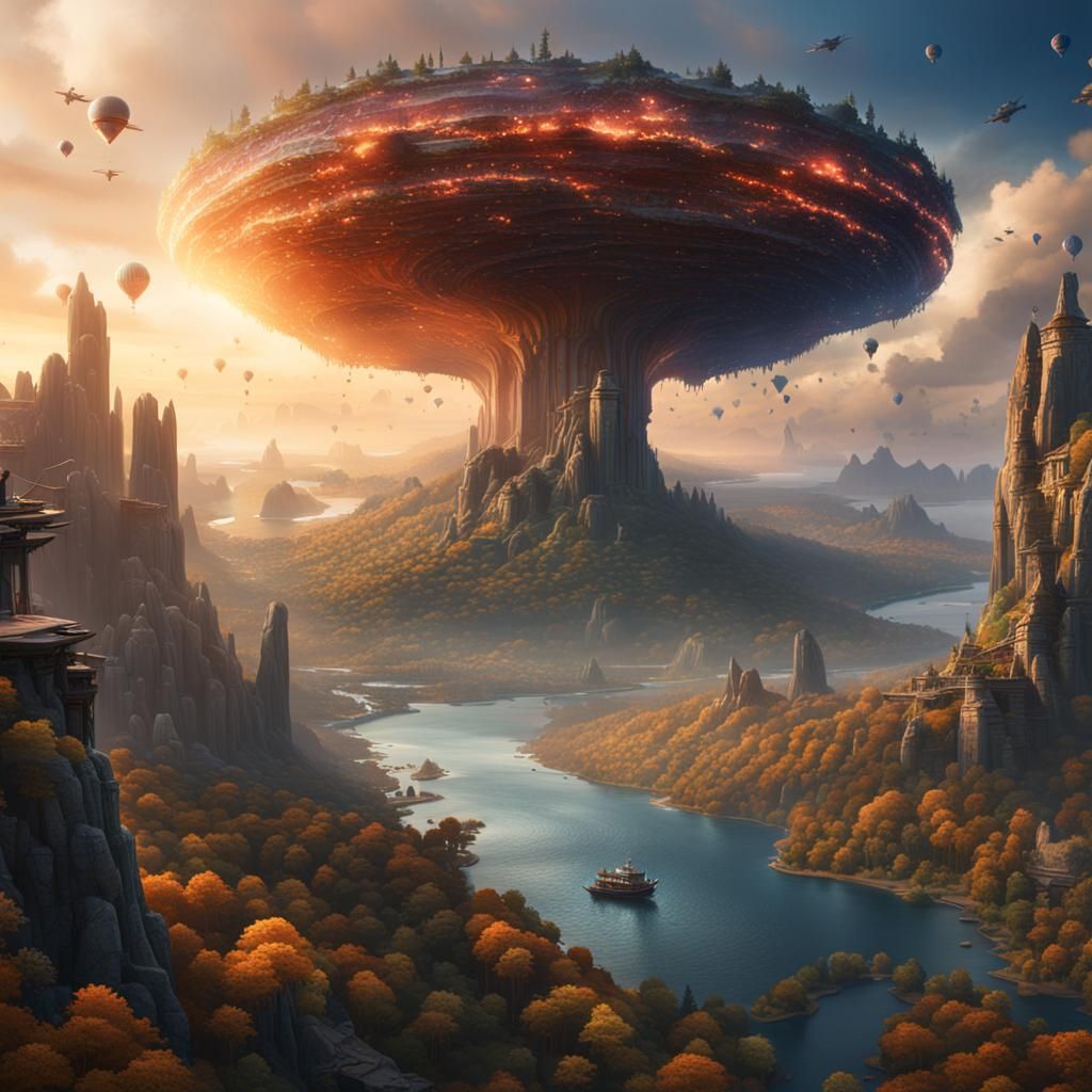 Beautiful American Vista: Detailed Matte Painting