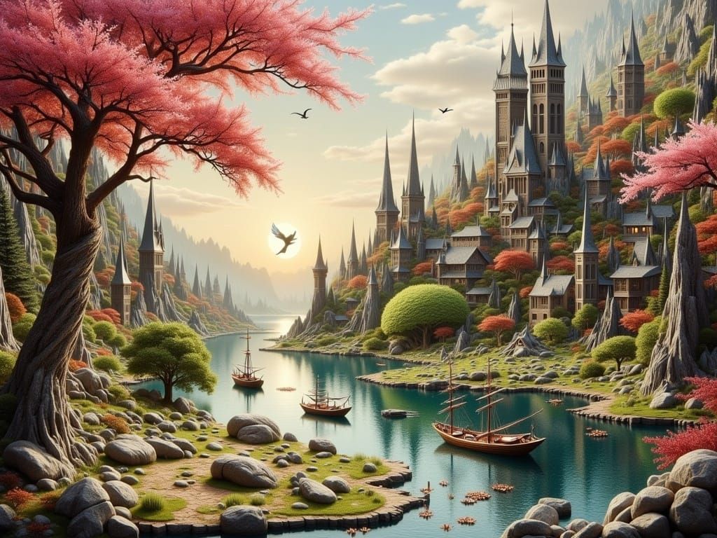 Vibrant Watercolor-Ink Artwork Depicting Intricate Yin-Yang ...