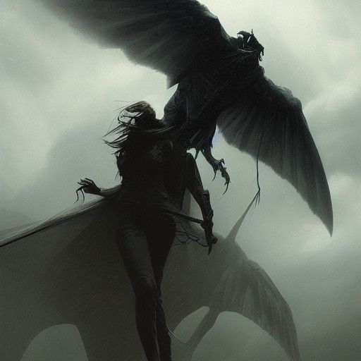 Sinister Stormbringer in a Romanticism Style