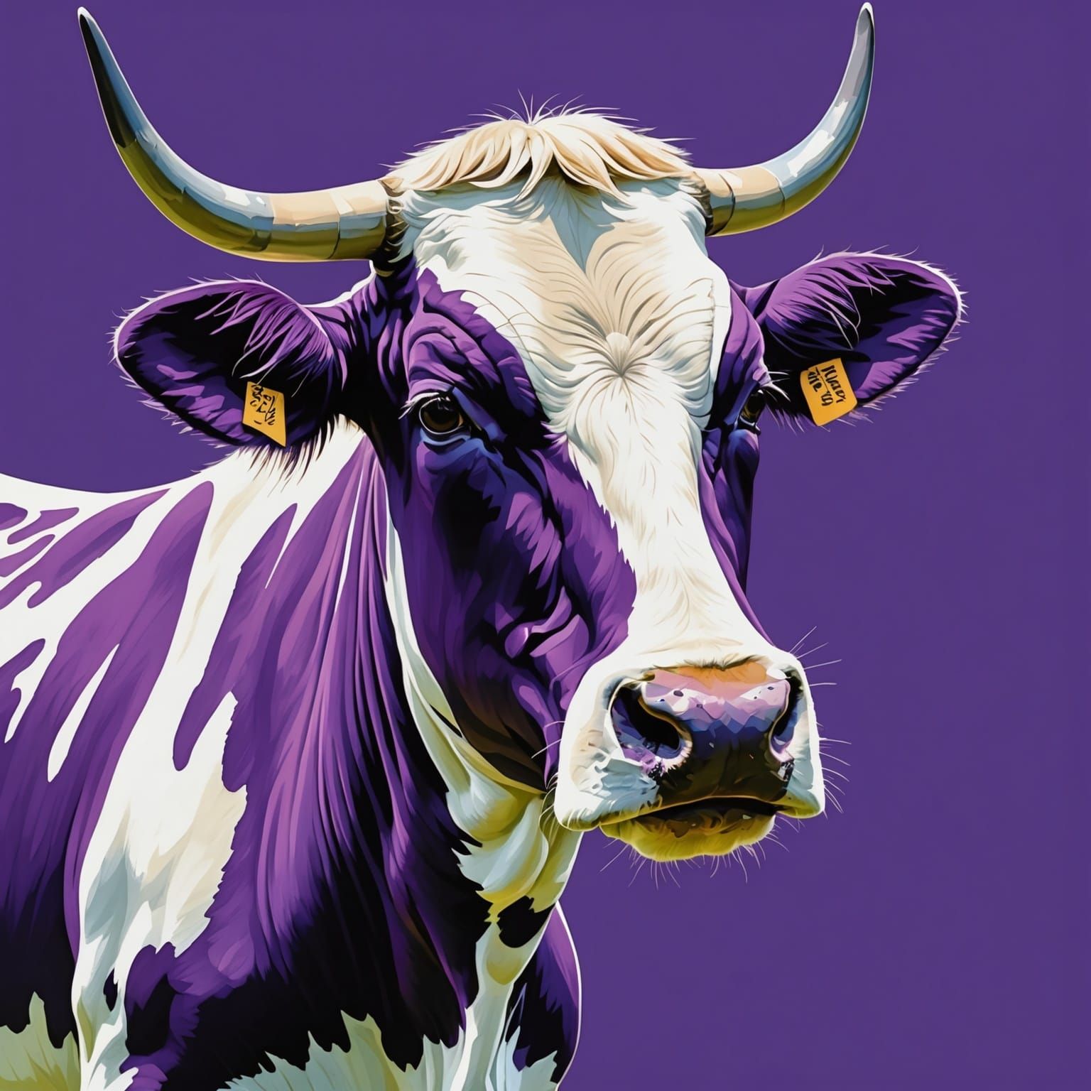 Nelore Cattle in Pop Art Milka Wear