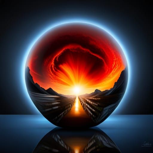 Galaxy in a Bottle: Elaborate Digital Art