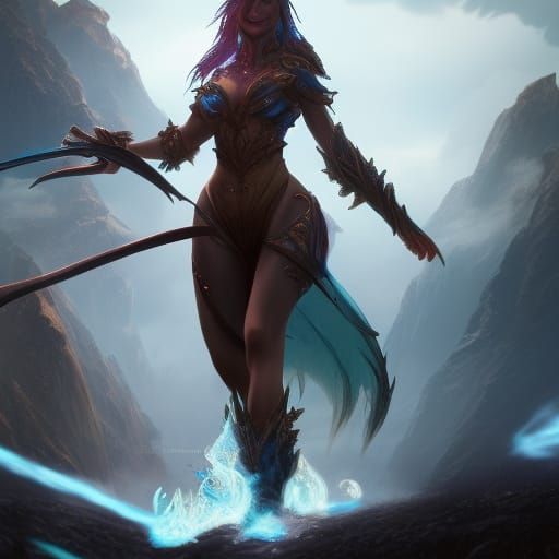 Elemental Girl: Fantasy Concept Art in 8K