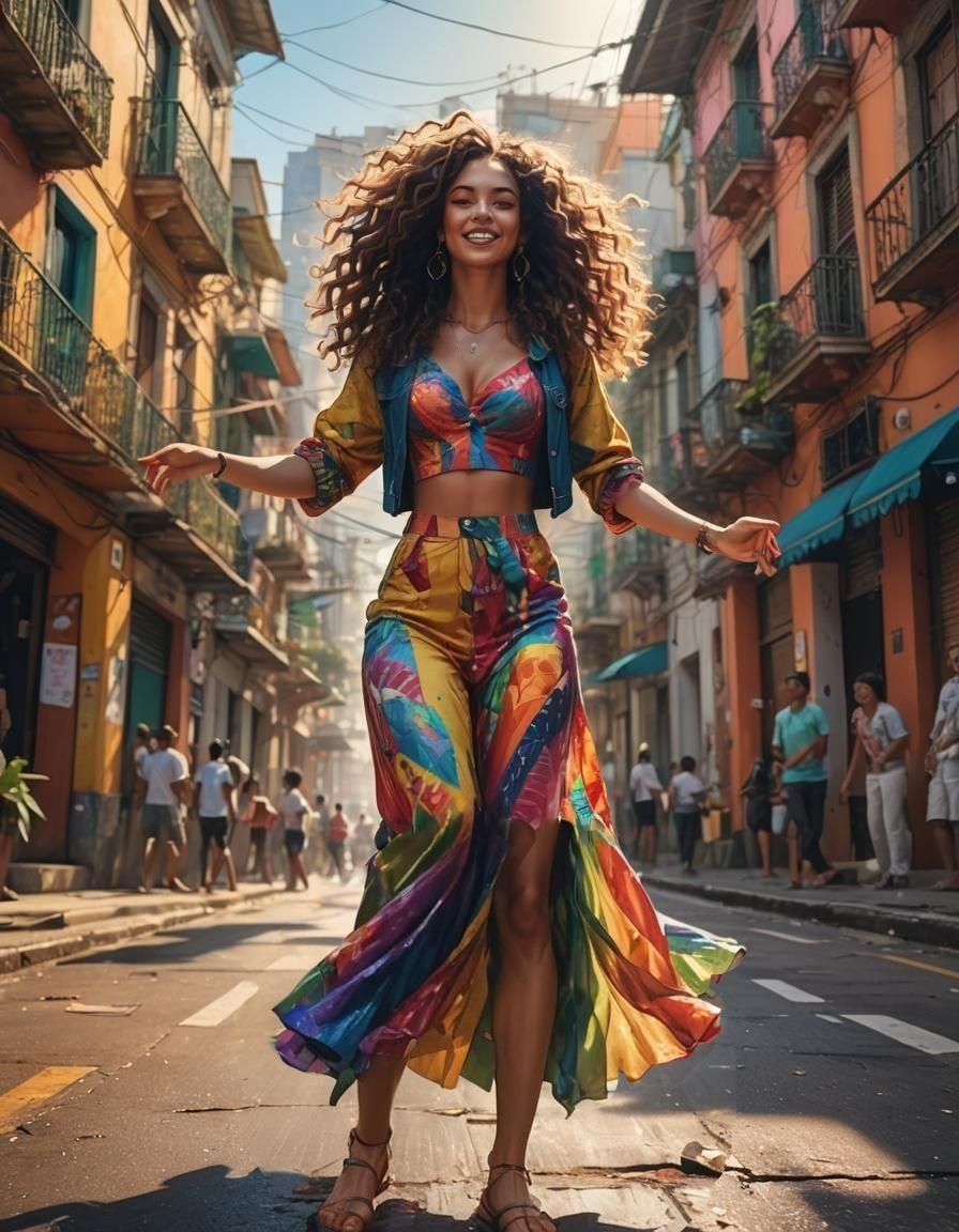 Brazilian Woman Portrait in Artgerm Style