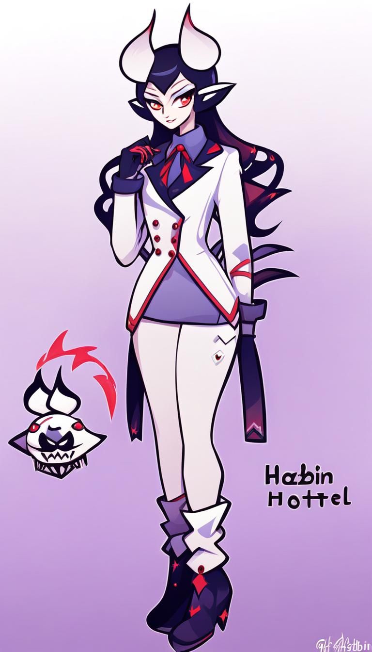 Hazbin Hotel Style Demon Character