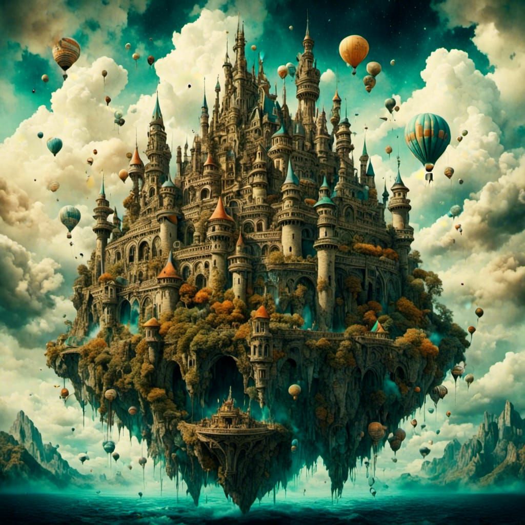 Castles in the Air: Romantic Watercolor Hyperrealism