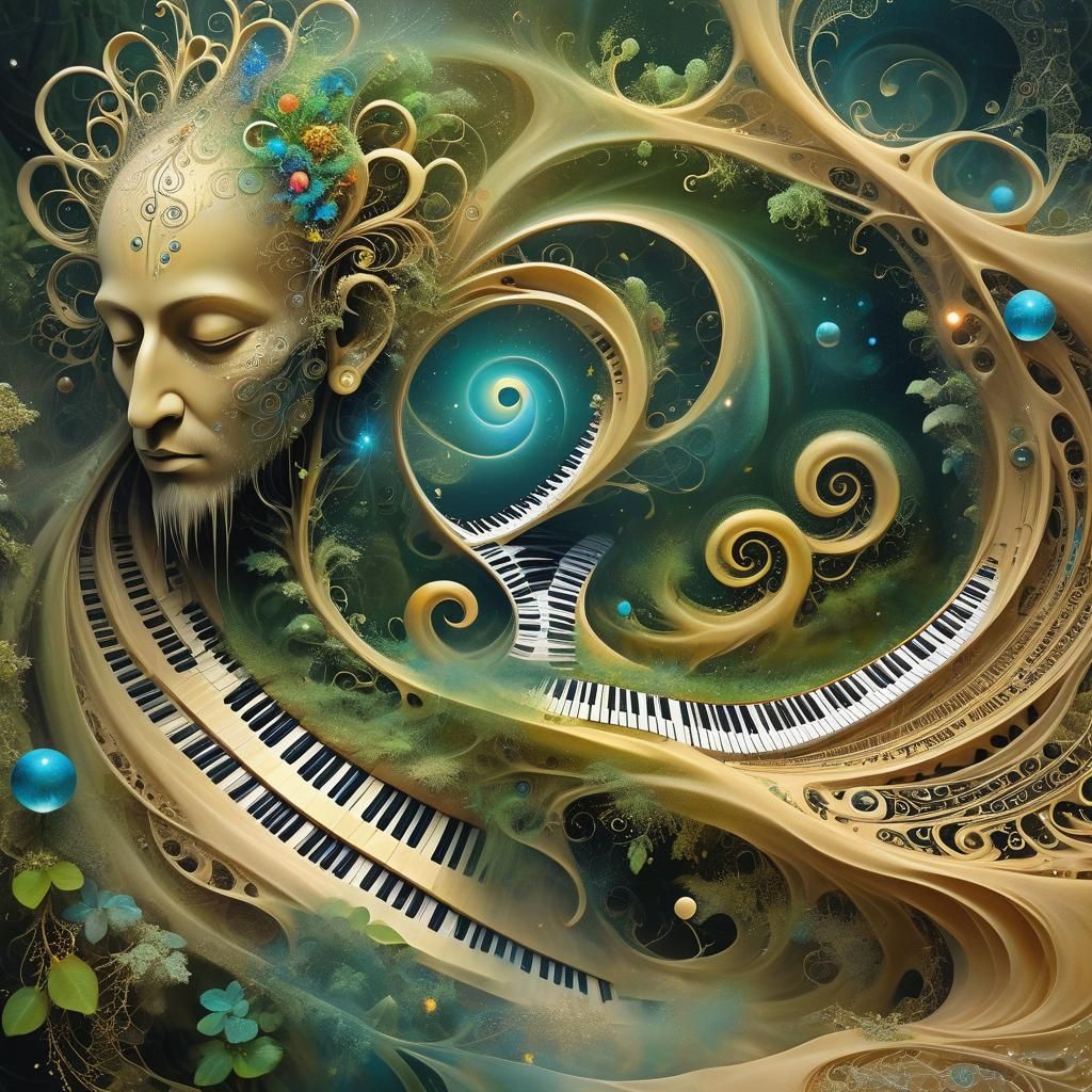 Surreal Soundscape: Piano in Jungle Sand Forest