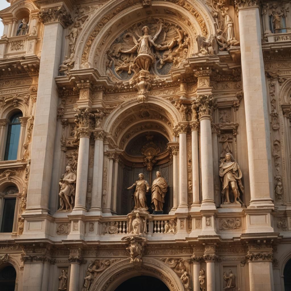 Grand Ancient Roman Church in Renaissance Style