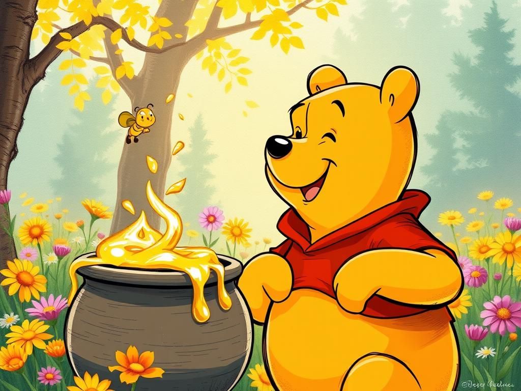 Winnie the Pooh and Pot of Honey