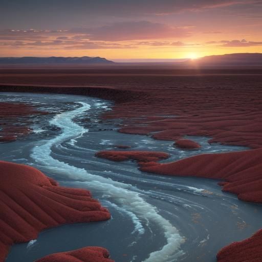 Atacama Desert Flood: Hyper-Realistic Landscape