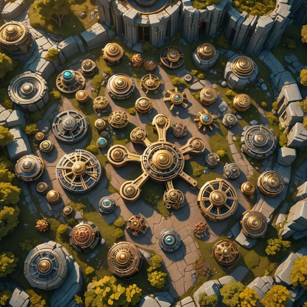 Metal and Brass Fidget Spinners in Fantasy Realm