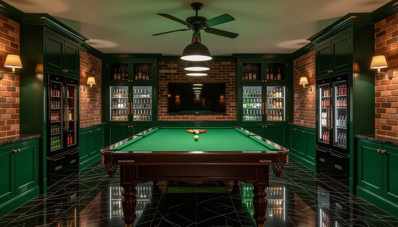 Victorian Billiards Room with Smeg Fridges