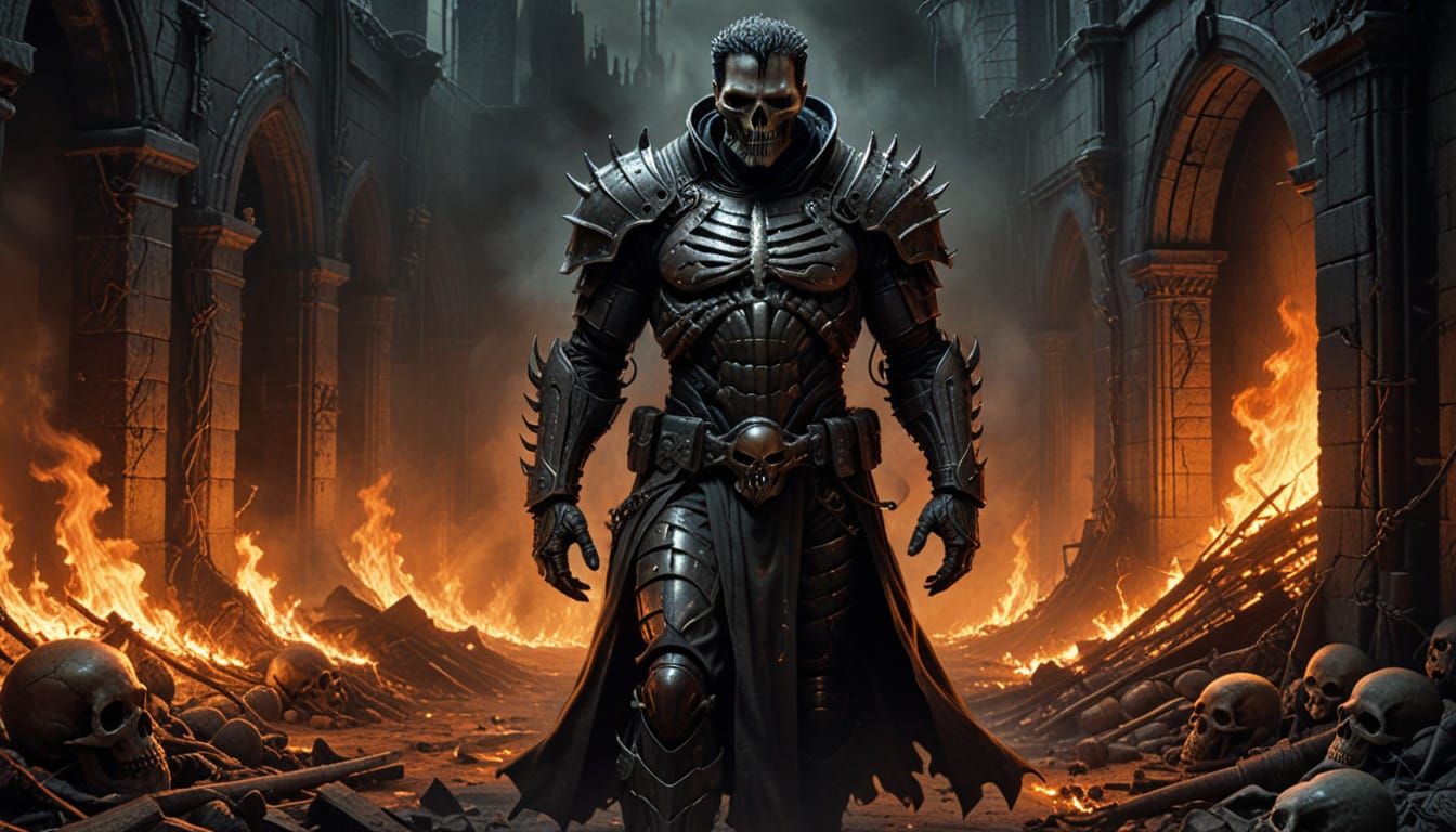 Demonic Punisher: Grim Dark Fantasy Knight