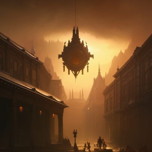 Dark Fantasy Concept Art in Volumetric Lighting