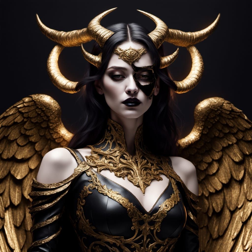 Gothic Fantasy Portrait of a Divine Dark Entity