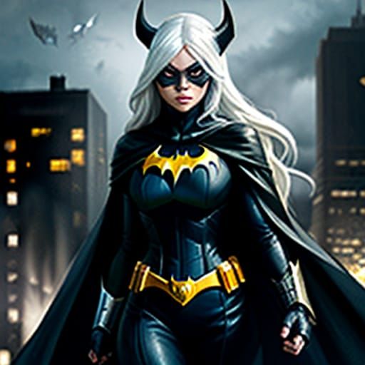 Batgirl Concept Art: White-Haired Heroine in Comic Style