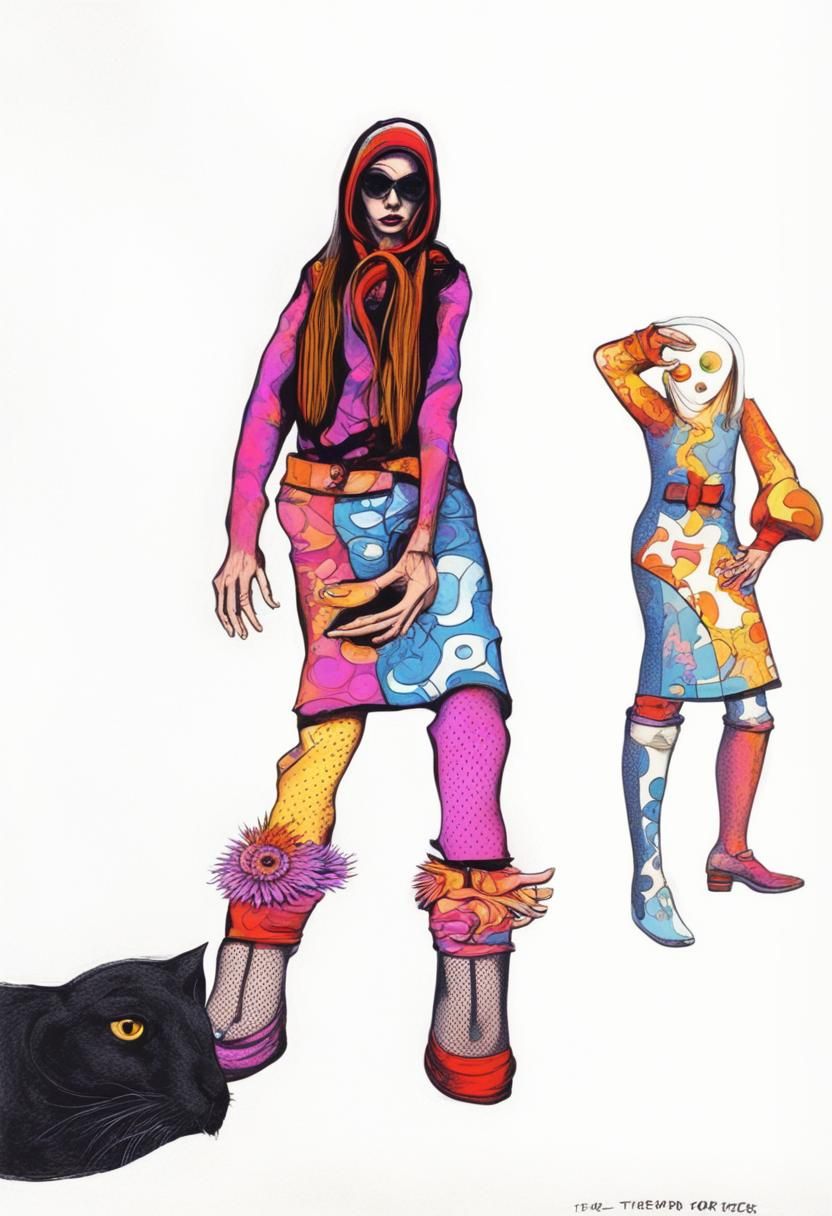 Pop Art Psychedelic Gothic Fusion