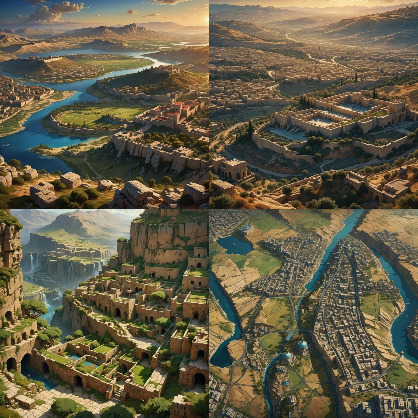 Biblical Map of Israel: Detailed Matte Painting