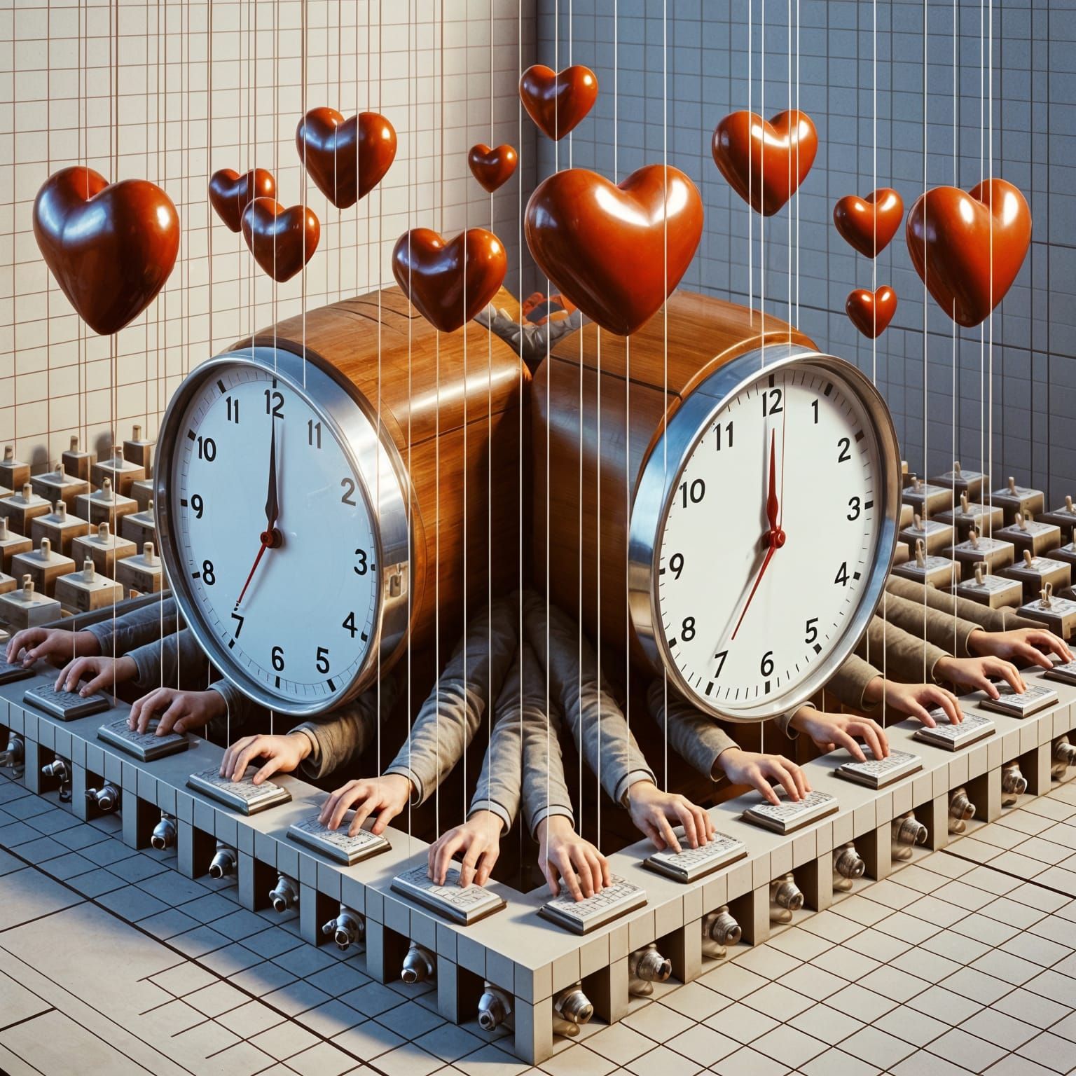 Surreal Office Life: Alarm Bells, Heart Metronomes, Typing H...