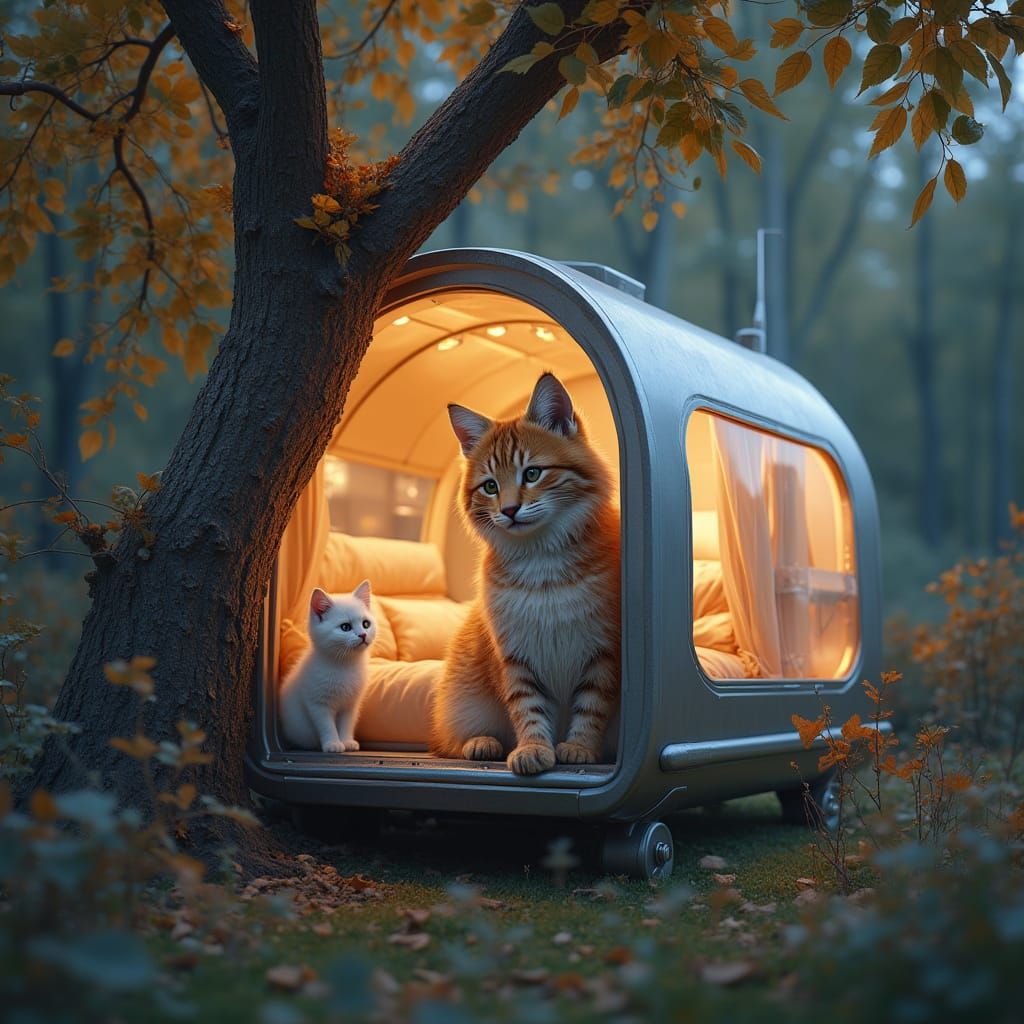 Outdoor cat pod house