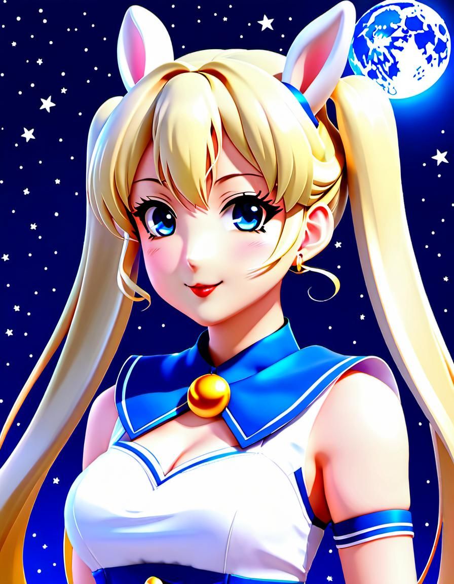 Anime Rabbit Girl in Dreamy Pastel Colors