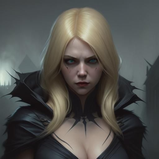 Sinister Blonde Creature in Fantasy Art Style