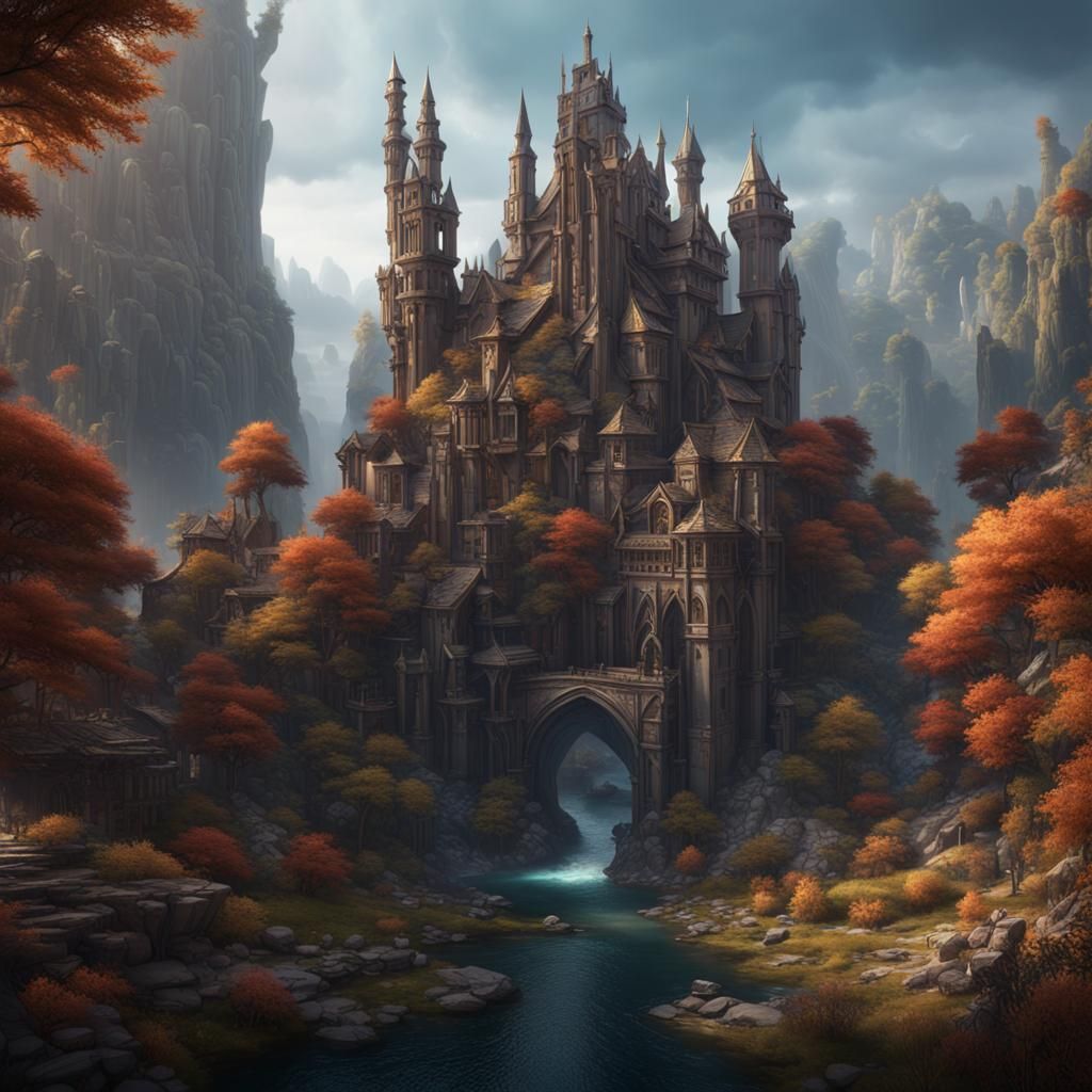 Fantastical Castle Concept Art in Deep Color