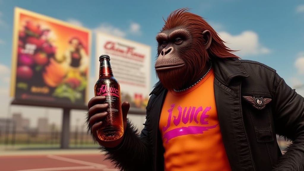 Orangutan Tennis Pro Repping Jungle Juice