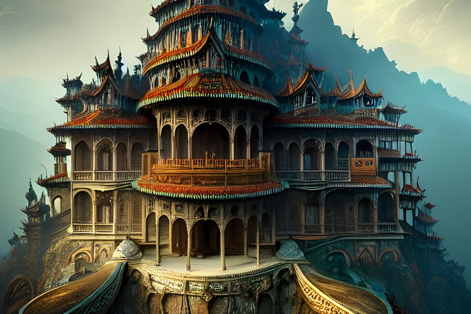 Palace Carved into a Mountaintop